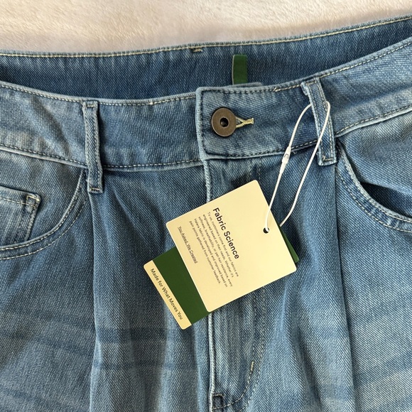 HALARA Light Blue Wide Leg Jeans - High Rise Flare - Picture 2 of 4